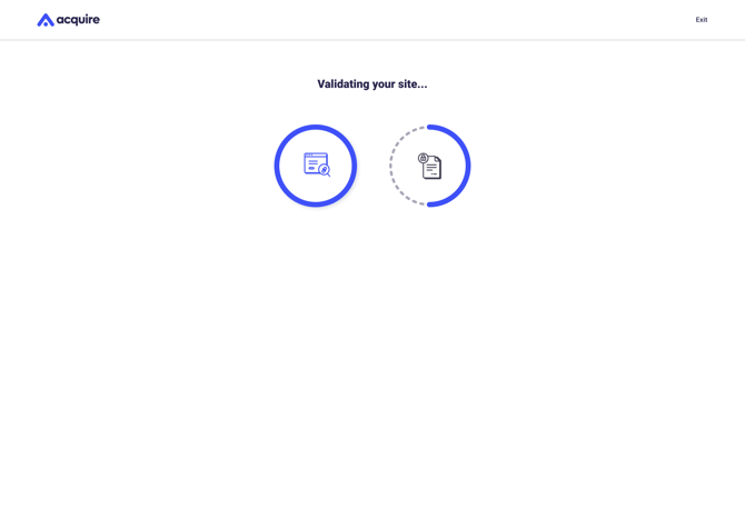 Loading screen while validating