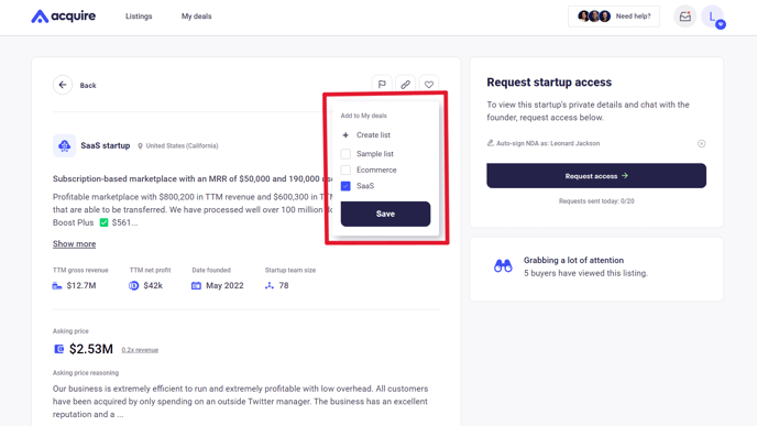 favorite startups 2.1 arrow