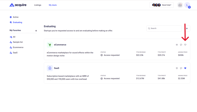 favorite startups 4.0 arrow