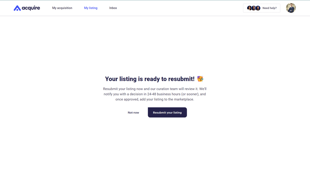 Resubmit Assignment How do I resubmit my listing?